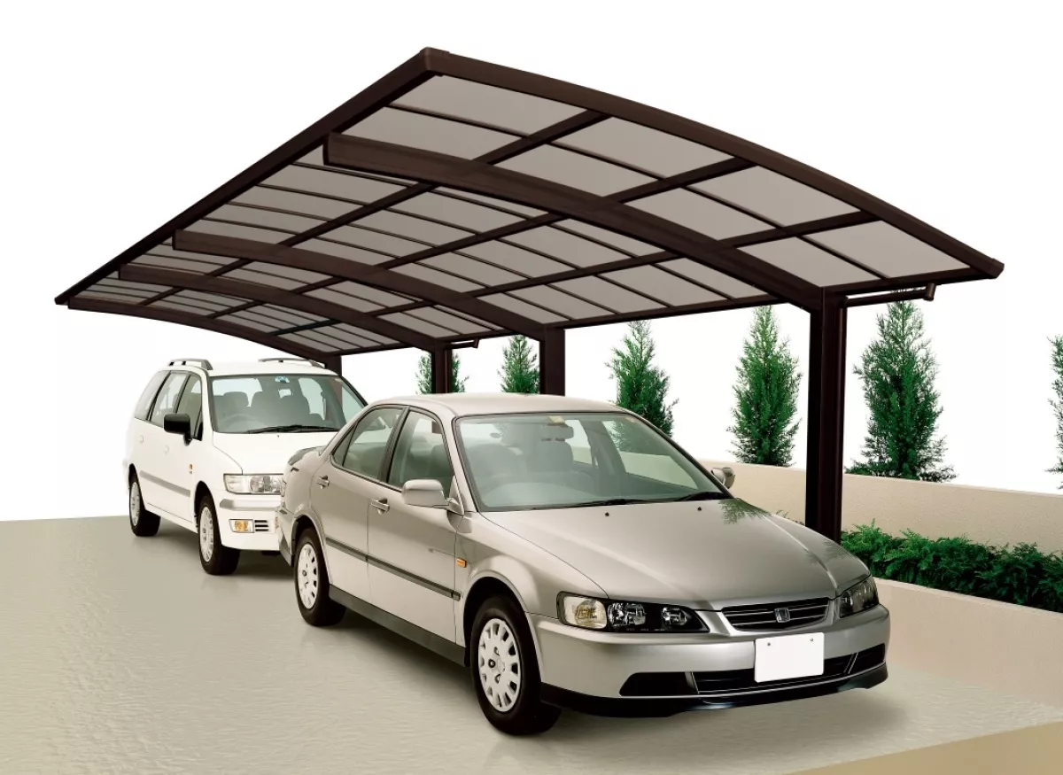 Ximax Design-Carport Portoforte Kombination Typ 80 Tandem Schwarz L 9,83 m x B 2,70 m