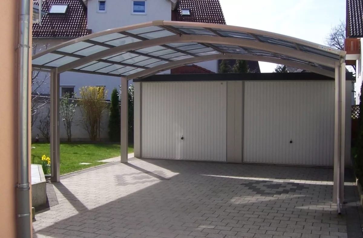 Ximax Design-Carport Portoforte Kombination Typ 80 M-Ausführung Schwarz L 4,95 m x B 5,42 m