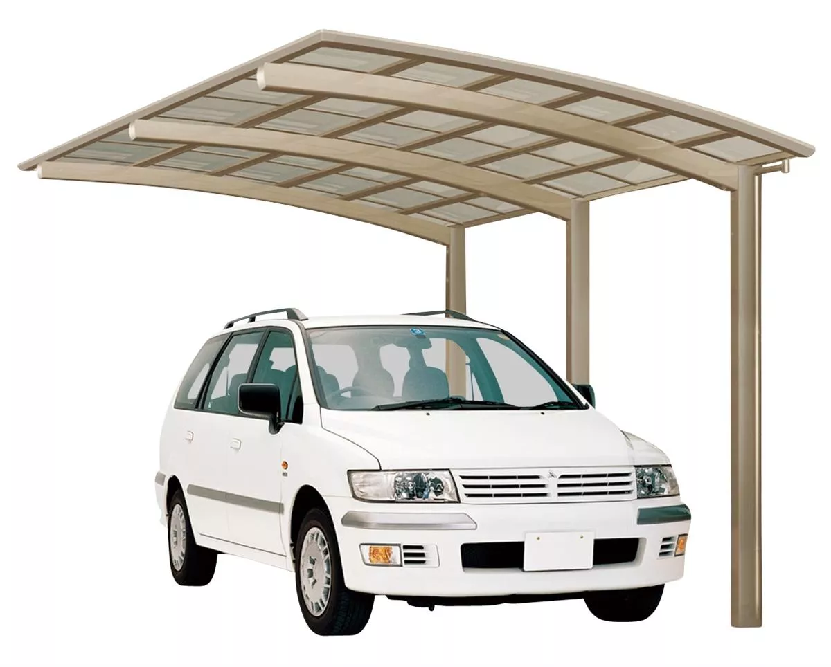Ximax Design-Carport Portoforte Typ 110 Standard Edelstahl-Look L 4,95 m x B 3,01 m
