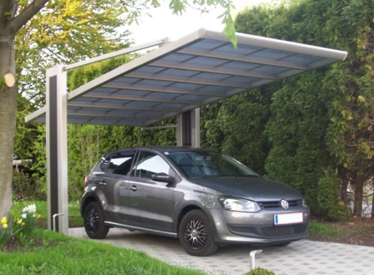 Ximax Design-Carport Typ My Port Typ 60 Edelstahl-Look L 5,76 m x B 2,74 m x H 3,12 m