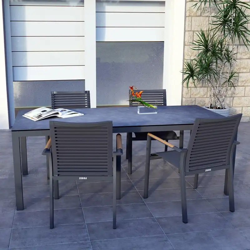 Zebra Gartenmöbel – Set mit Fly Rope graphite 5-teilig