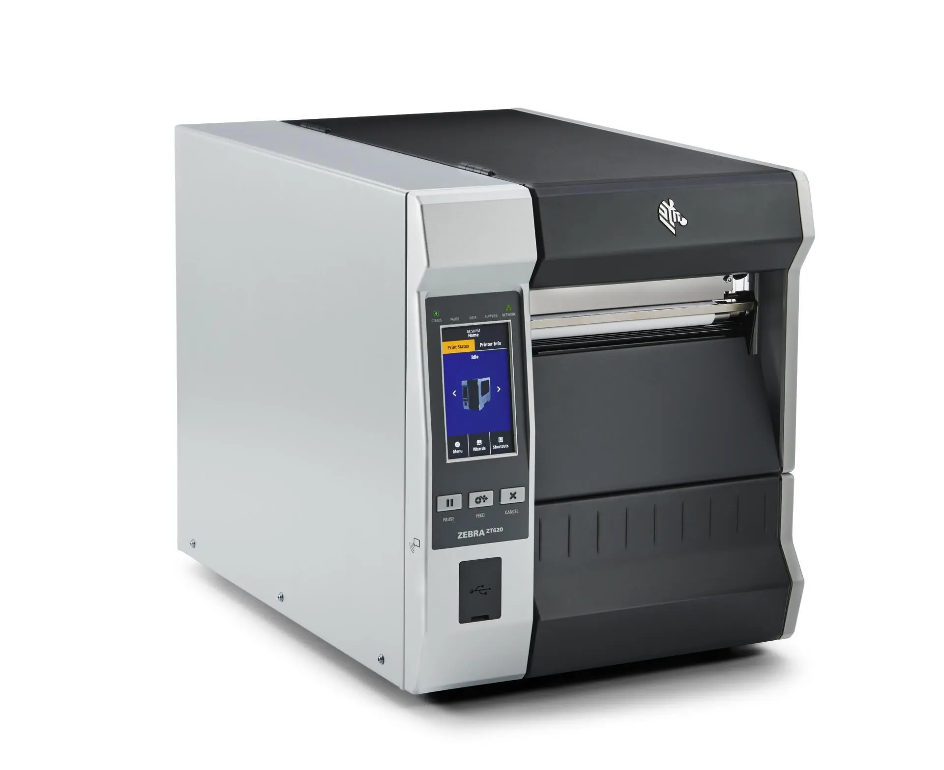 ZEBRA ZT620, 203dpi, Disp. (Farbe), RTC, Usb, Rs232, Bt, Ethernet, ZT62062-T0E0100Z